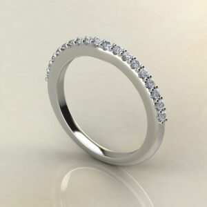 0.23Ct Moissanite Round Cut Wedding Band Ring