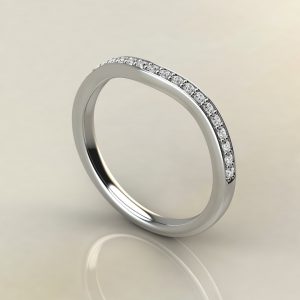 0.14Ct Round Cut Moissanite Wedding Band Ring