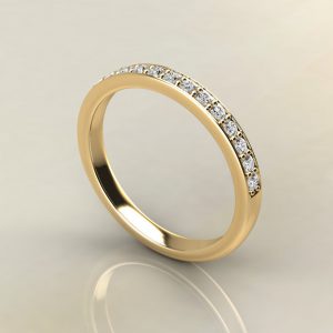 B004 Yellow Gold 0.20Ct Round Cut Wedding Band Ring