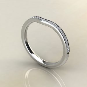 0.13Ct Moissanite Round Cut Wedding Band Ring