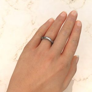 B019 White Gold Vintage Wedding Band Ring (5)