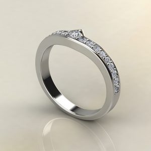 0.30 Ct Graduated Moissanite Wedding Band Ring