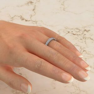 B037 White Gold 0.52Ct Wedding Band Ring (3)