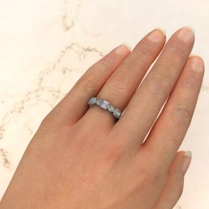 BP018 White Gold 0.19Ct Anniversary Princess Cut Ring (2)