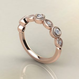 BR018 Rose Gold 0.21Ct Anniversary Round Cut Ring