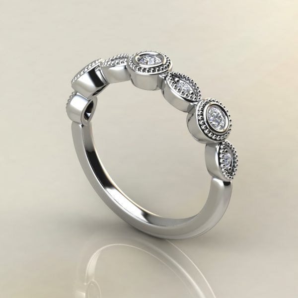 BR018 White Gold 0.21Ct Anniversary Round Cut Ring