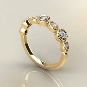 BR018 Yellow Gold 0.21Ct Anniversary Round Cut Ring