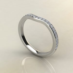 0.17Ct Matching Floral Halo Moissanite Wedding Band Ring