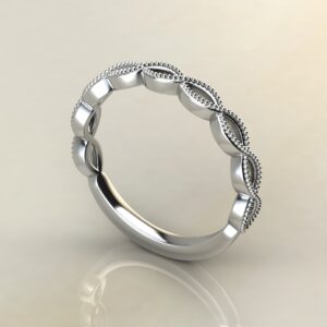 Milgrain Moissanite Wedding Band Ring