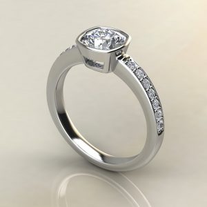 Basel Cushion Cut Moissanite Engagement Ring