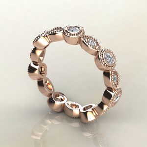 ER018 Rose Gold 0.45Ct Eternity Round Cut Ring