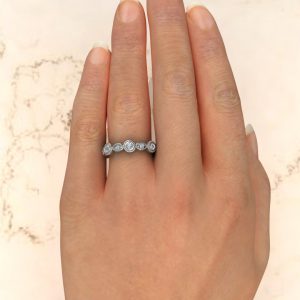 ER018 White Gold 0.45Ct Eternity Round Cut Ring (2)