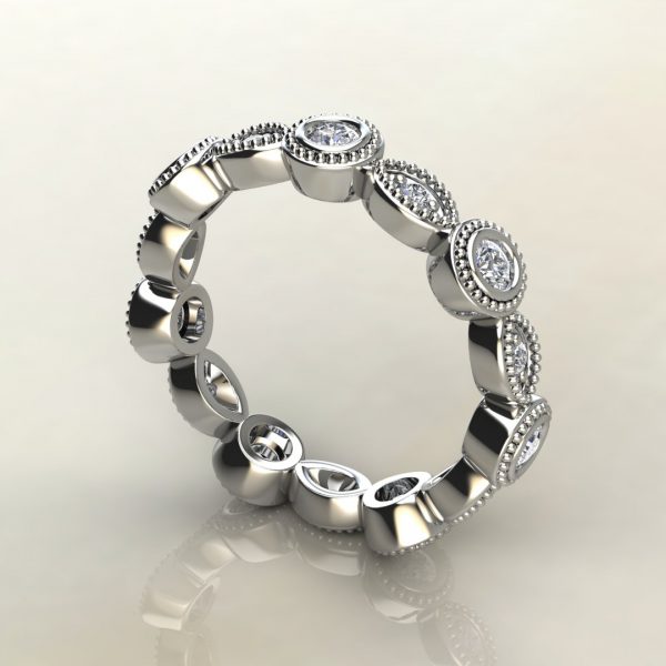 ER018 White Gold 0.45Ct Eternity Round Cut Ring