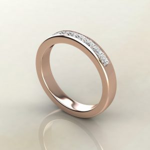 MP012 Rose Gold 0.88Ct Princess Cut Men Wedding Band Ring