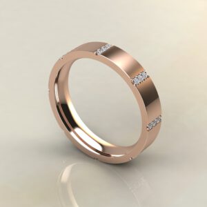 MR030 Rose Gold 0.16Ct Men Wedding Band Ring