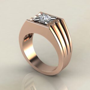 MR031 Rose Gold 0.5Ct Men Wedding Band Ring