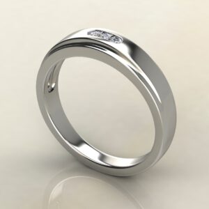 0.07Ct Moissanite Men Wedding Band Ring