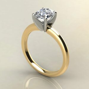 OV072 Yellow Gold Classic Solitaire Oval Cut Engagement Ring