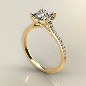 P001 Princess Cut Heart Prong Engagement Ring By Yalish Diamonds (2)