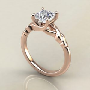 PS029 Rose Gold Ivy Solitaire Princess Cut Engagement Ring