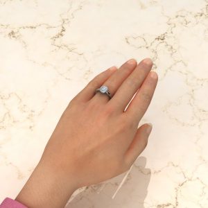 RS020 White Gold Basel Round Cut Solitaire Engagement Ring (2)