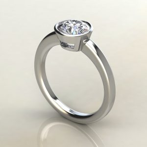 Basel Round Cut Solitaire Moissanite Engagement Ring